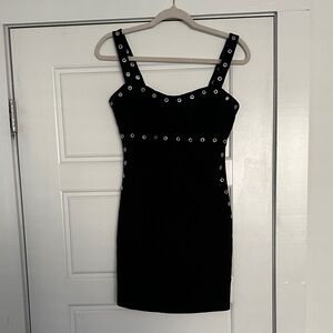 Likely Black Mini Dress with grommets